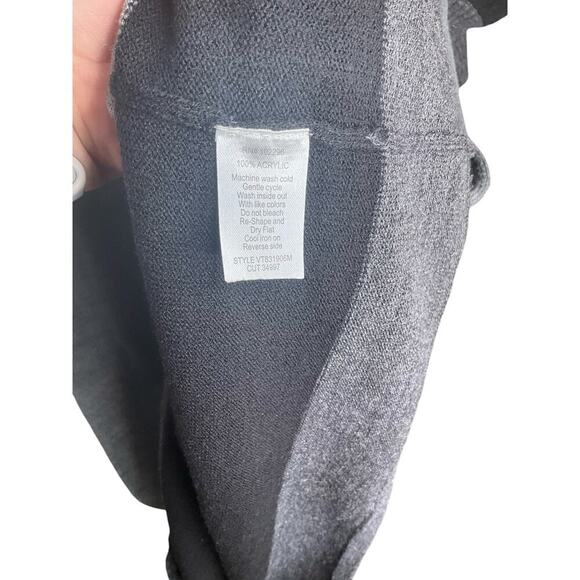 Connected Apparel Sweater Dress V-Neck Long Sleeves Acrylic Grey Womens Large - Picture 3 of 5